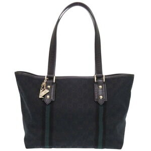 GUCCI Black Canvas Tote Bag